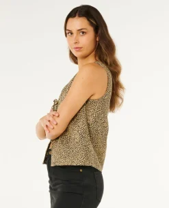 Animal Instincts Tie Front Top