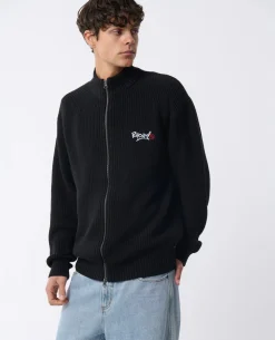 Archive Zip Through Knit Crew