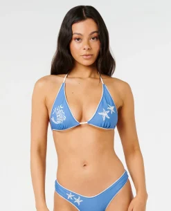 Catalina Denim Halter Triangle Bikini Top