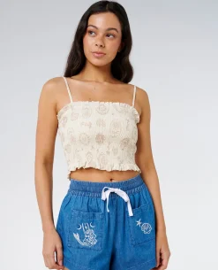 Catalina Island Shirred Top