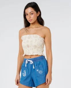 Catalina Island Shirred Top