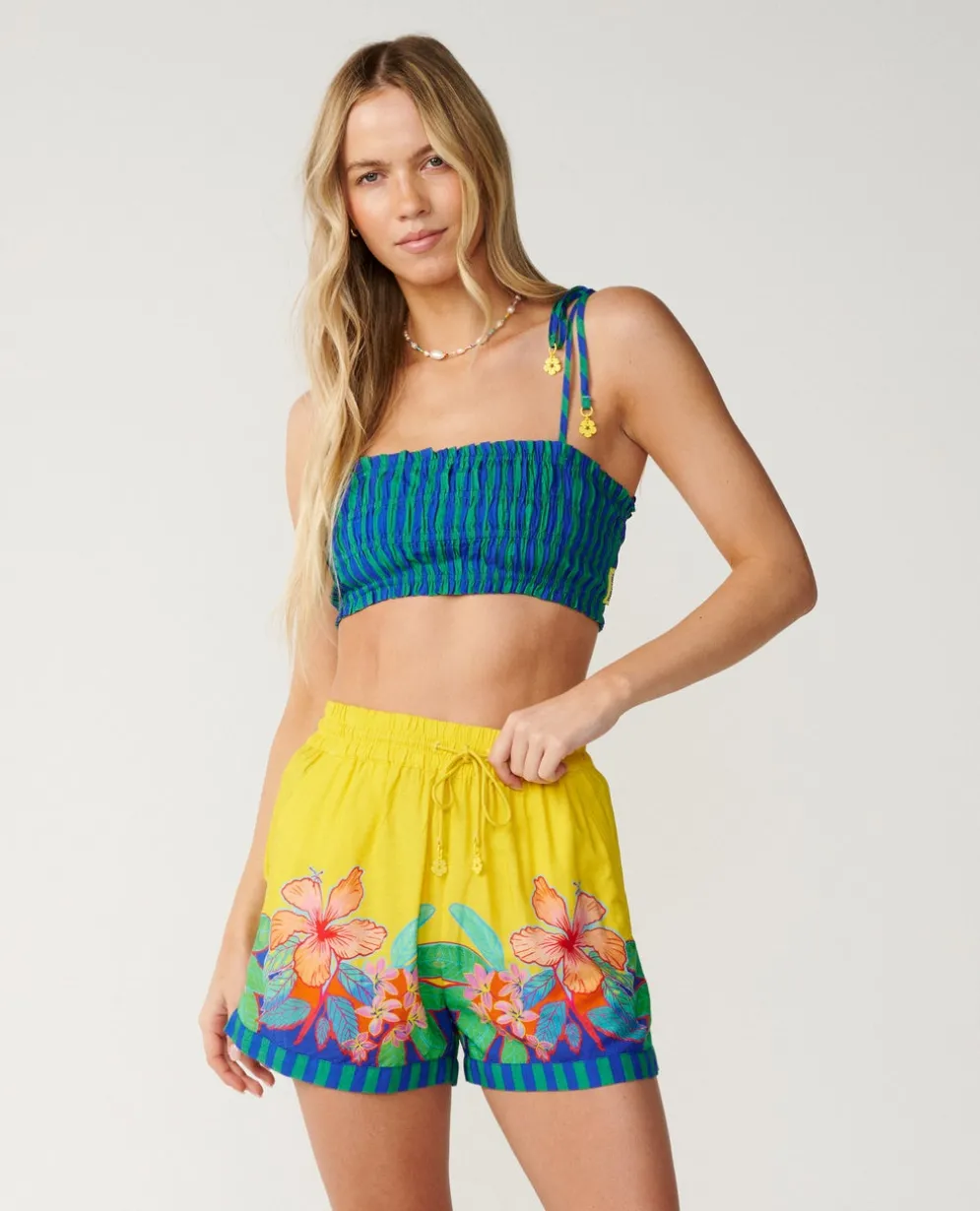 Farm Rio Bliss Stripe Shirred Bandeau