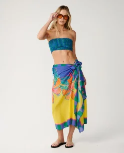 Farm Rio Bliss Stripe Shirred Bandeau