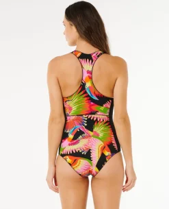 Farm Rio Mirage Zip Up Front One Piece