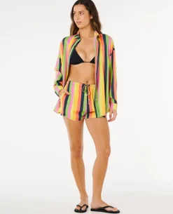 Farm Rio Neon Stripe Relaxed Shirt
