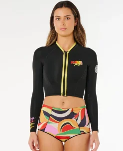 G-Bomb Farm Rio 1.5mm Long Sleeve Front Zip Cropped Jacket