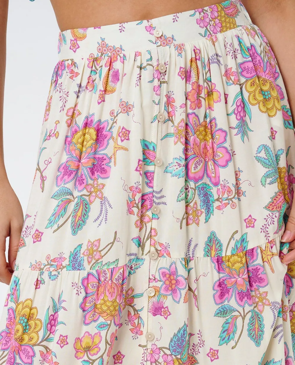 Half Moon Bay Button Thru Maxi Skirt