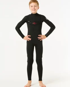 Kids Dawn Patrol 4/3 Chest Zip Steamer