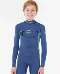 Kids Dawn Patrol 4/3 Chest Zip Steamer