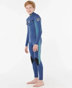 Kids Dawn Patrol 4/3 Chest Zip Steamer