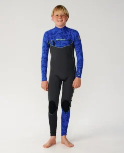 Kids Dawn Patrol 4/3 Chest Zip Steamer