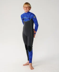 Kids Dawn Patrol 4/3 Chest Zip Steamer