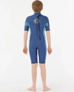Kids Dawn Patrol Short Sleeve 2mm Back Zip Spring Suit Wetsuit