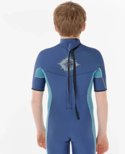 Kids Dawn Patrol Short Sleeve 2mm Back Zip Spring Suit Wetsuit