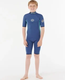 Kids Dawn Patrol Short Sleeve 2mm Back Zip Spring Suit Wetsuit
