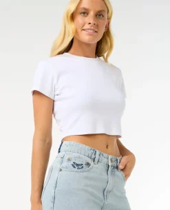 Las Dalias Relaxed Denim Short