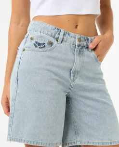 Las Dalias Relaxed Denim Short