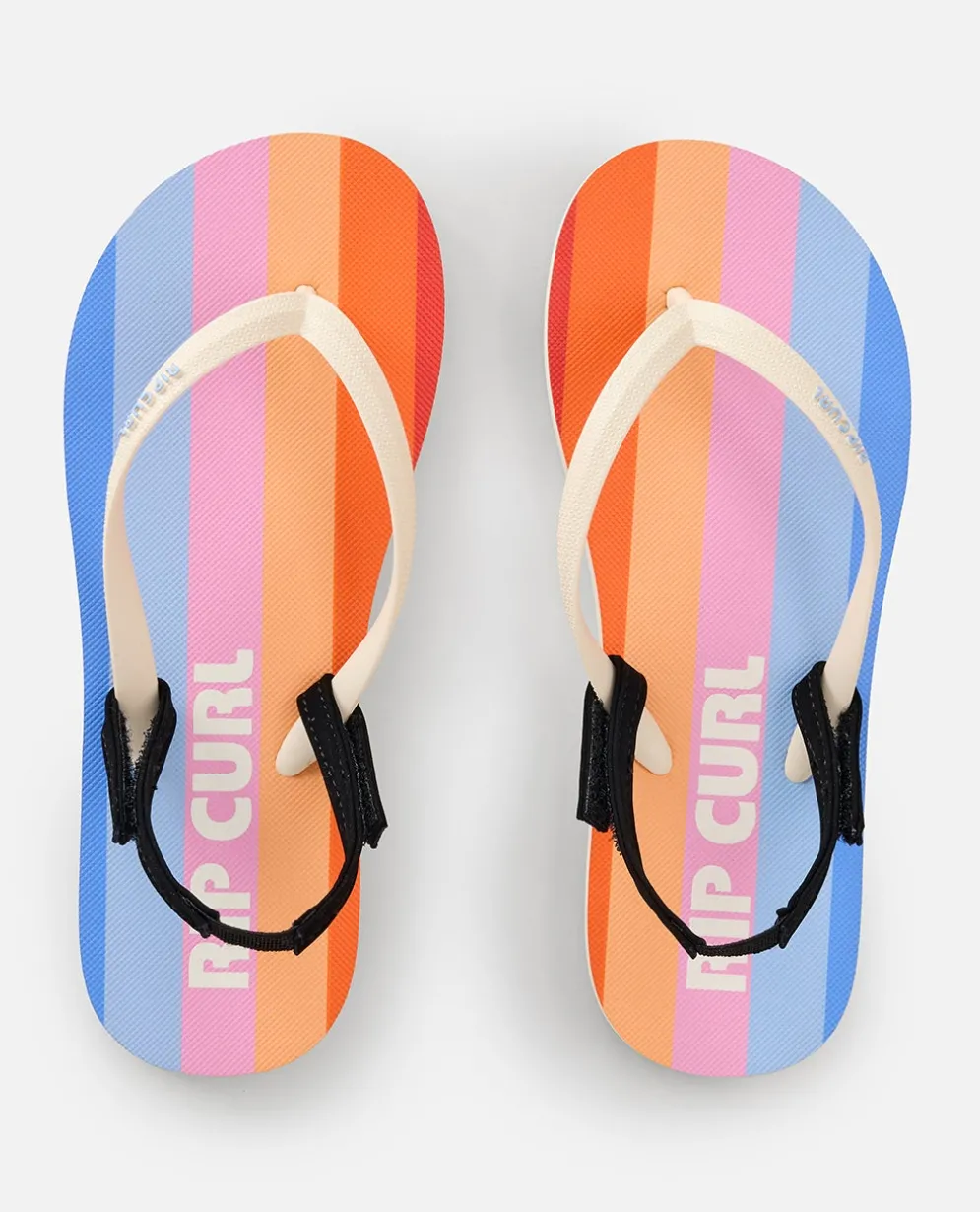 Mixed Bloom Open Toe Sandal - Girls