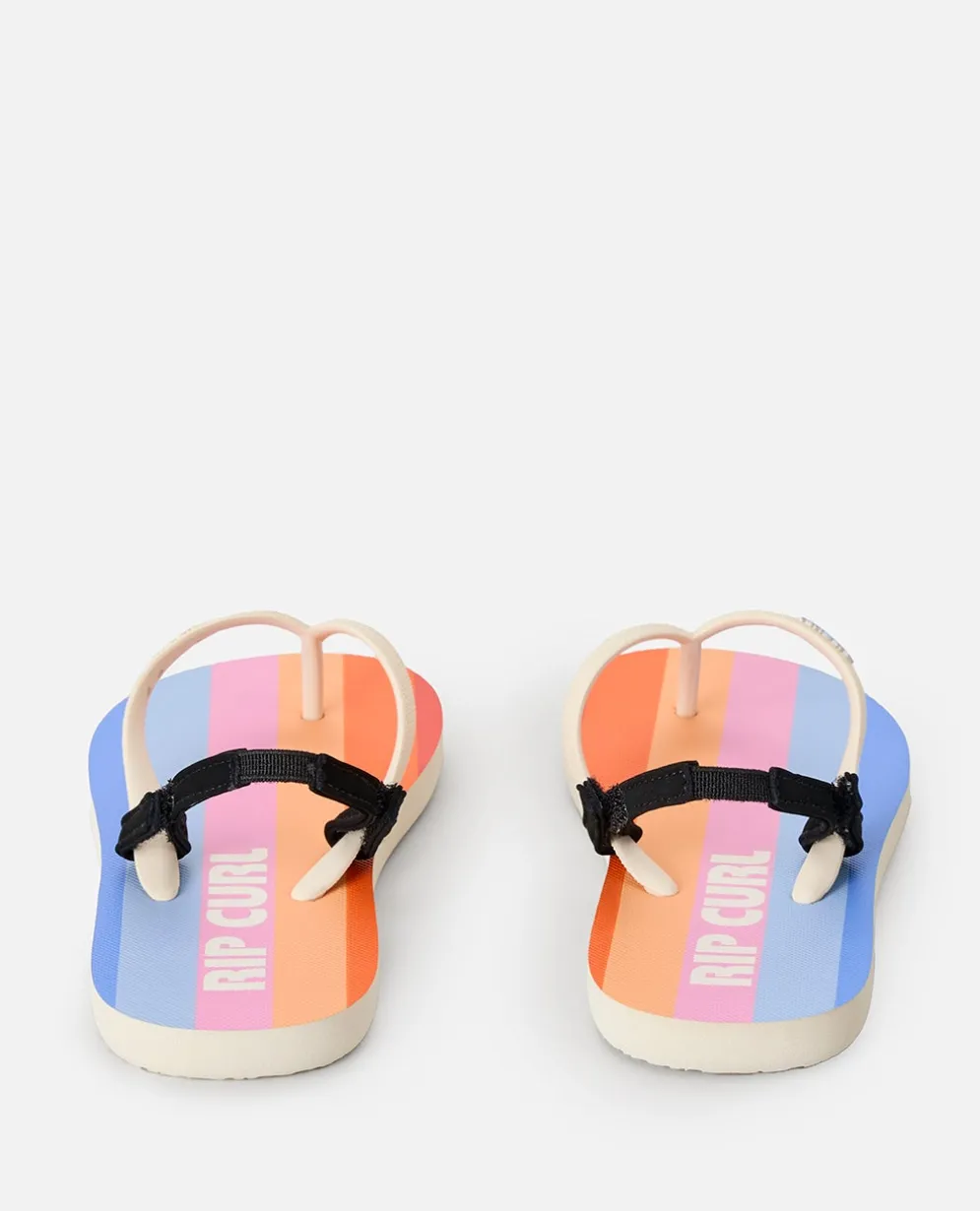Mixed Bloom Open Toe Sandal - Girls