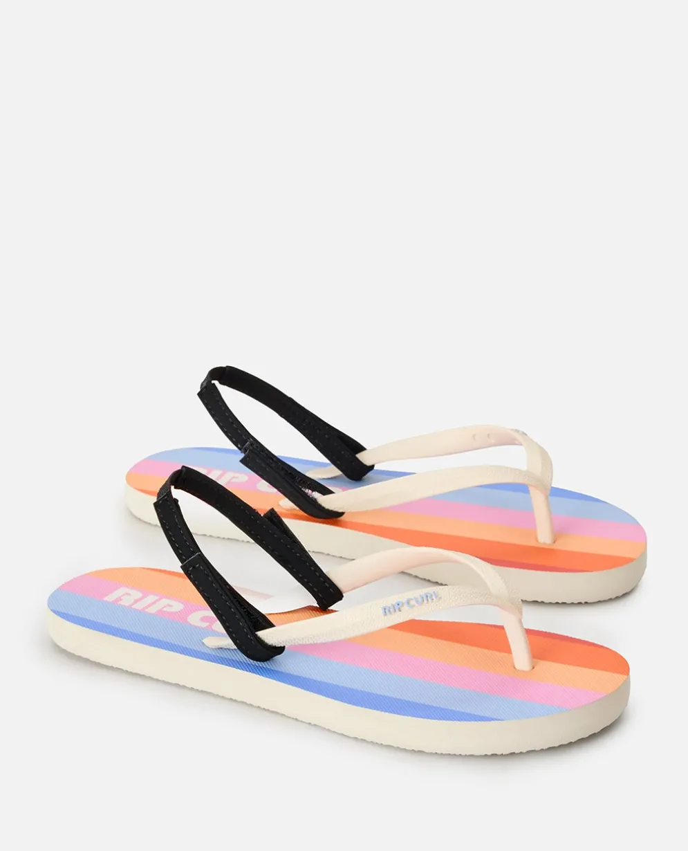 Mixed Bloom Open Toe Sandal - Girls