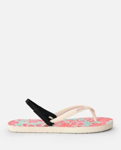 Mixed Bloom Open Toe Sandal - Girls