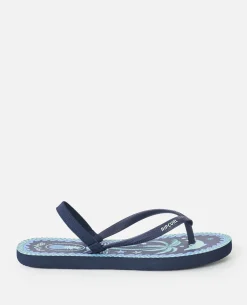 Mixed Bloom Open Toe Sandal - Girls