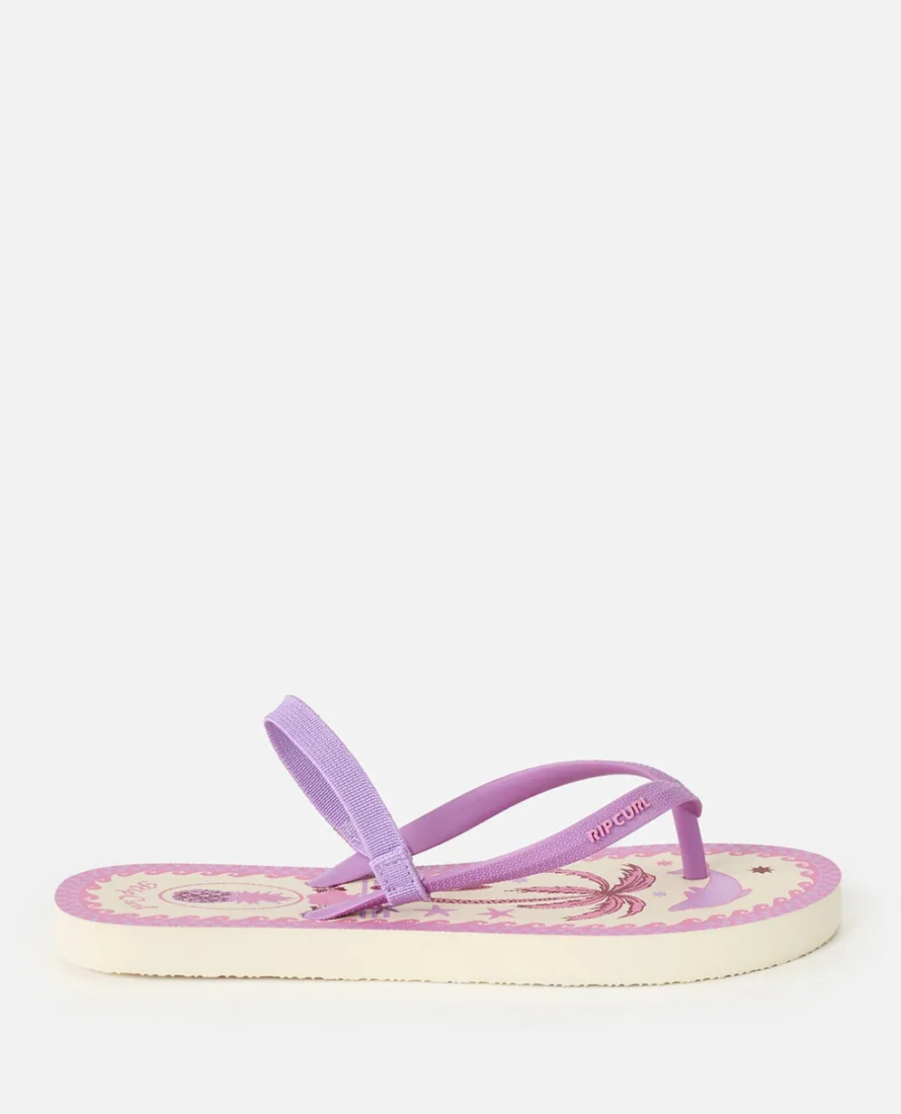 Mixed Bloom Open Toe Sandal - Girls