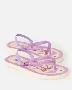 Mixed Bloom Open Toe Sandal - Girls