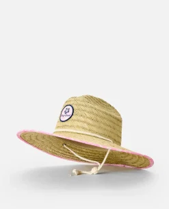 Mixed Straw Sun Hat - Girls