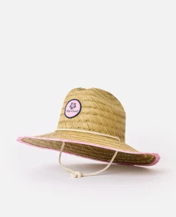 Mixed Straw Sun Hat - Girls