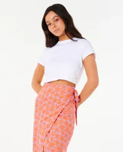 Neon Isles Wrap Midi Skirt