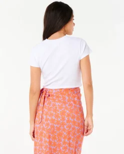 Neon Isles Wrap Midi Skirt