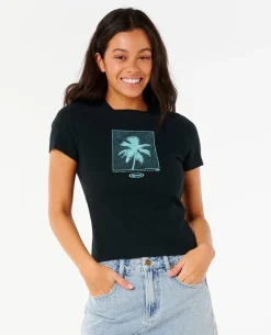 Neon Palm Fitted Tee