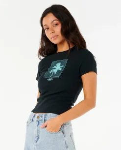 Neon Palm Fitted Tee