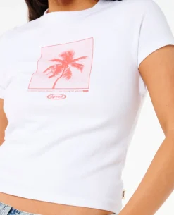 Neon Palm Fitted Tee