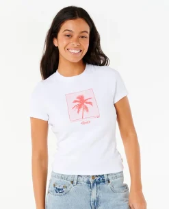 Neon Palm Fitted Tee