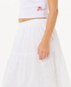Oasis Broderie Maxi Skirt