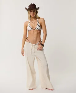 Polka Dot Sliding Triangle Bikini