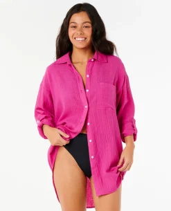 Premium Linen Long Sleeve Button Through Shirt