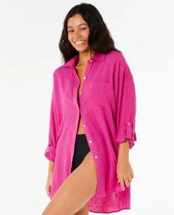 Premium Linen Long Sleeve Button Through Shirt