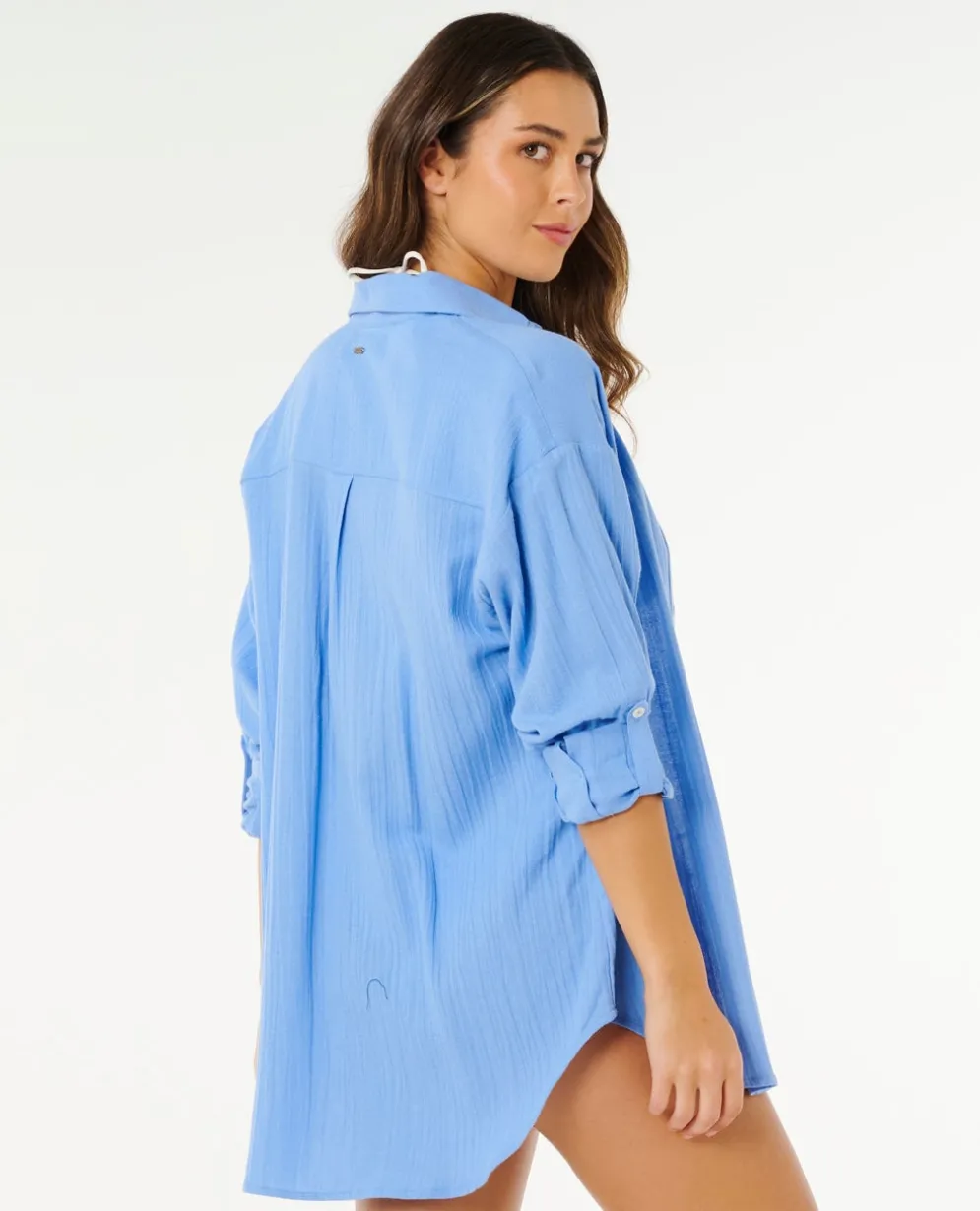 Premium Linen Long Sleeve Button Through Shirt