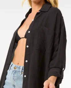Premium Linen Long Sleeve Button Through Shirt