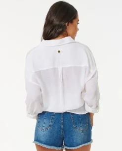Premium Linen Long Sleeve Button Through Shirt