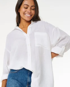 Premium Linen Long Sleeve Button Through Shirt