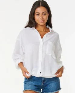 Premium Linen Long Sleeve Button Through Shirt