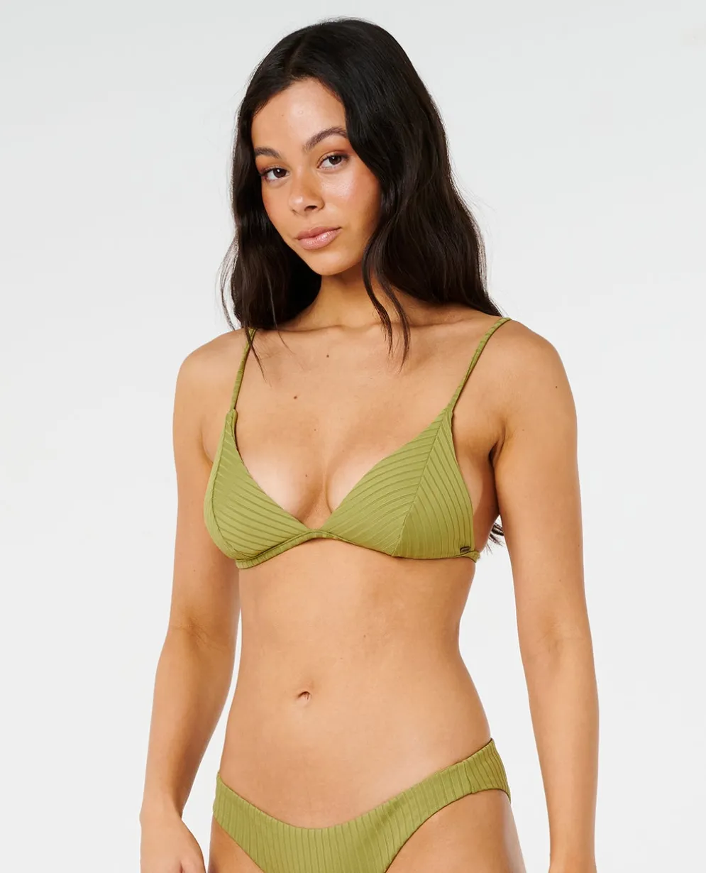 Premium Surf Banded Fixed Triangle Bikini Top