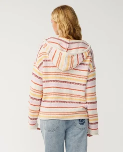 Retro Swell Stripe Poncho