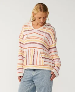 Retro Swell Stripe Poncho