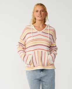Retro Swell Stripe Poncho