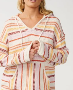 Retro Swell Stripe Poncho